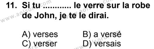 Fransızca 1 Dersi 2013-2014 Yılı 1. Dönem Sınavı 11. Soru