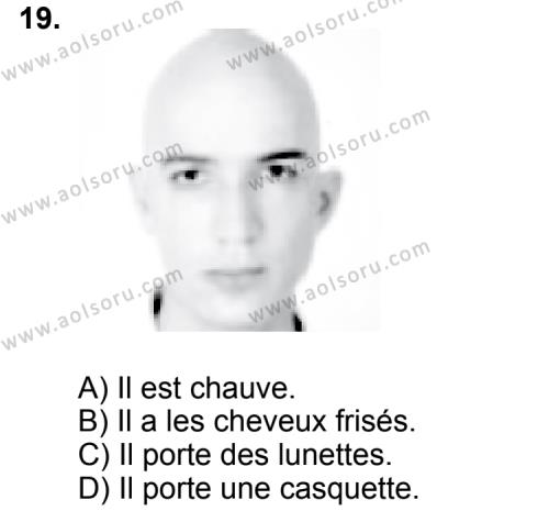 Fransızca 1 Dersi 2013-2014 Yılı 1. Dönem Sınavı 19. Soru