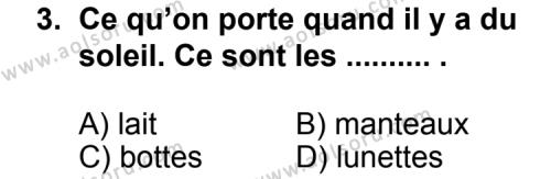 Fransızca 3 Dersi 2011 - 2012 Yılı 1. Dönem Sınav Soruları 3. Soru
