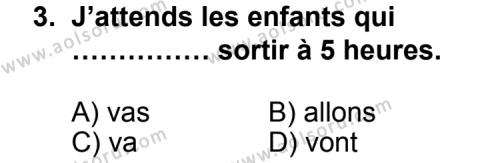 Fransızca 3 Dersi 2012 - 2013 Yılı 3. Dönem Sınav Soruları 3. Soru