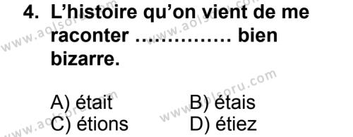 Fransızca 3 Dersi 2012 - 2013 Yılı 3. Dönem Sınav Soruları 4. Soru