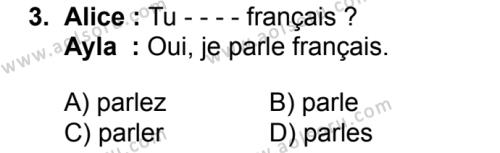 Fransızca 3 Dersi 2017 - 2018 Yılı 1. Dönem Sınav Soruları 3. Soru