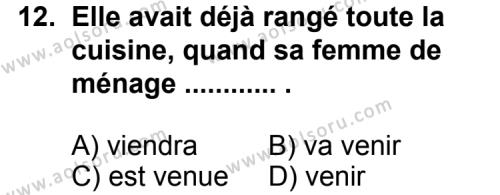 Fransızca 4 Dersi 2013-2014 Yılı 1. Dönem Sınavı 12. Soru