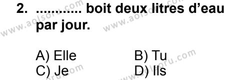Fransızca 5 Dersi 2011 - 2012 Yılı 1. Dönem Sınav Soruları 2. Soru