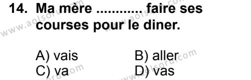 Fransızca 5 Dersi 2012-2013 Yılı 1. Dönem Sınavı 14. Soru