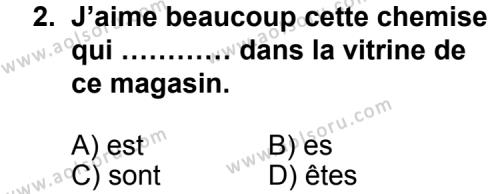 Fransızca 5 Dersi 2012 - 2013 Yılı 2. Dönem Sınav Soruları 2. Soru