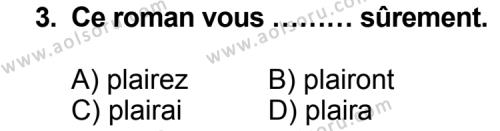 Fransızca 5 Dersi 2012 - 2013 Yılı 2. Dönem Sınav Soruları 3. Soru