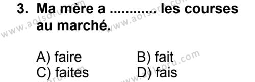 Fransızca 5 Dersi 2013 - 2014 Yılı 2. Dönem Sınav Soruları 3. Soru