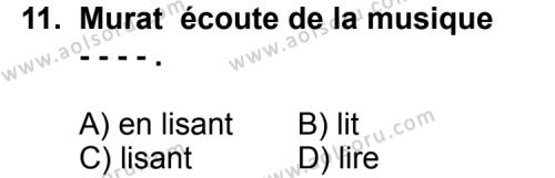 Fransızca 5 Dersi 2015-2016 Yılı 1. Dönem Sınavı 11. Soru