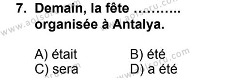 Fransızca 6 Dersi 2011-2012 Yılı 1. Dönem Sınavı 7. Soru
