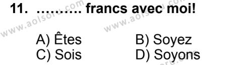 Fransızca 6 Dersi 2011-2012 Yılı 1. Dönem Sınavı 11. Soru