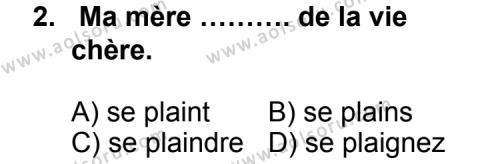 Fransızca 6 Dersi 2011 - 2012 Yılı 3. Dönem Sınav Soruları 2. Soru