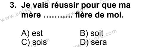 Fransızca 6 Dersi 2011 - 2012 Yılı 3. Dönem Sınav Soruları 3. Soru