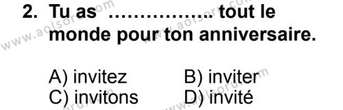 Fransızca 6 Dersi 2012 - 2013 Yılı 3. Dönem Sınav Soruları 2. Soru