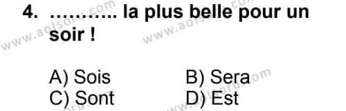 Fransızca 6 Dersi 2012 - 2013 Yılı 3. Dönem Sınav Soruları 4. Soru