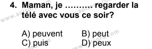 Fransızca 6 Dersi 2012 - 2013 Yılı Ek Sınav Soruları 4. Soru