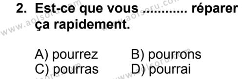 Fransızca 6 Dersi 2013 - 2014 Yılı 2. Dönem Sınav Soruları 2. Soru
