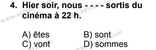 Fransızca 6 Dersi 2014 - 2015 Yılı 3. Dönem Sınav Soruları 4. Soru