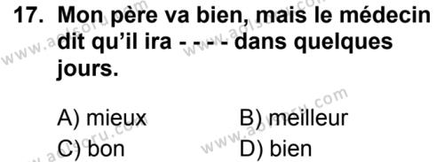 Fransızca 6 Dersi 2019-2020 Yılı 1. Dönem Sınavı 17. Soru