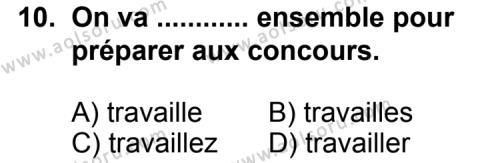 Fransızca 8 Dersi 2013-2014 Yılı 3. Dönem Sınavı 10. Soru