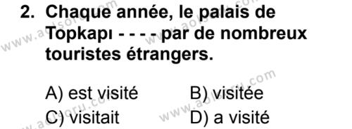 Fransızca 8 Dersi 2019-2020 Yılı 1. Dönem Sınavı 2. Soru