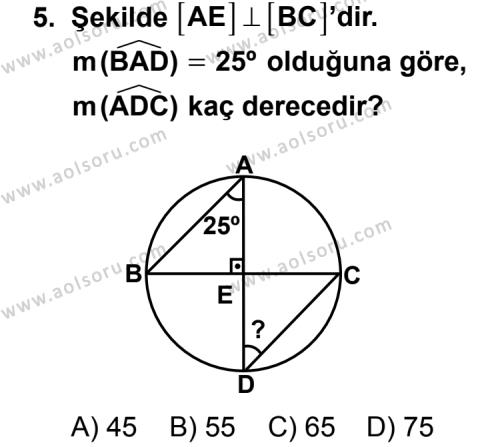 Geometri 2 Dersi 2011-2012 Yılı 1. Dönem Sınavı 5. Soru