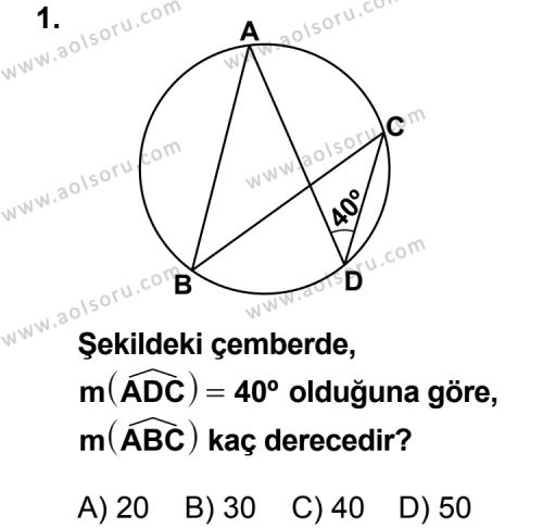 Geometri 2 Dersi 2011 - 2012 Yılı 2. Dönem Sınav Soruları 1. Soru