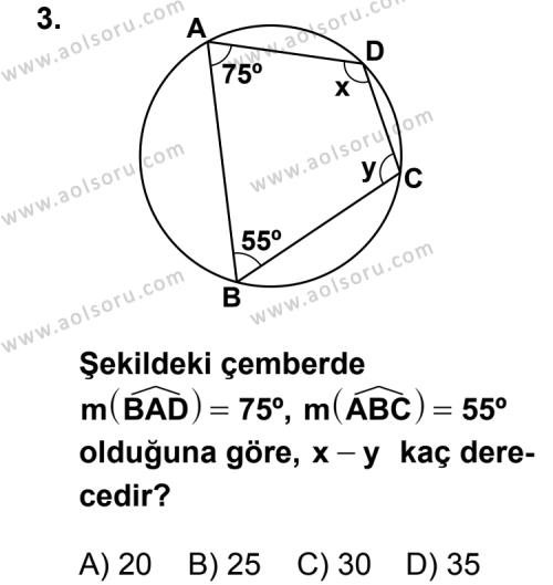 Geometri 2 Dersi 2011-2012 Yılı 2. Dönem Sınavı 3. Soru