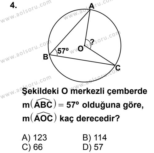 Geometri 2 Dersi 2011 - 2012 Yılı 2. Dönem Sınav Soruları 4. Soru