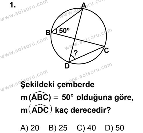 Geometri 2 Dersi 2011 - 2012 Yılı Ek Sınav Soruları 1. Soru