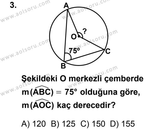 Geometri 2 Dersi 2011 - 2012 Yılı Ek Sınav Soruları 3. Soru