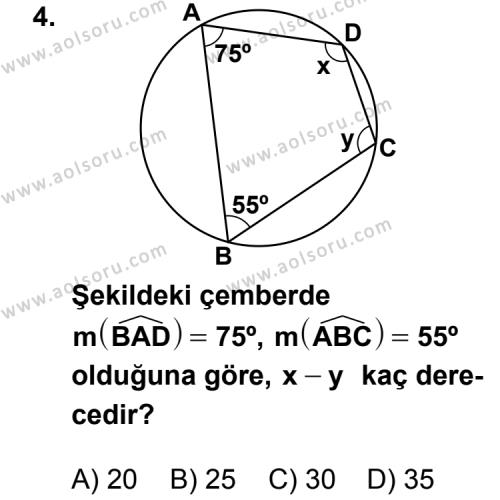 Geometri 2 Dersi 2011 - 2012 Yılı Ek Sınav Soruları 4. Soru