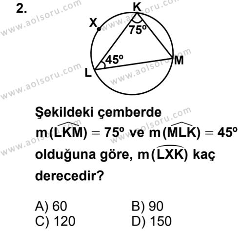Geometri 2 Dersi 2012 - 2013 Yılı 1. Dönem Sınav Soruları 2. Soru