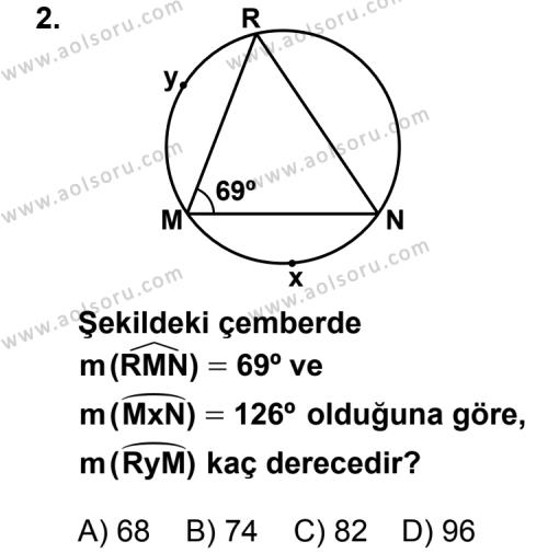 Geometri 2 Dersi 2012 - 2013 Yılı 2. Dönem Sınav Soruları 2. Soru