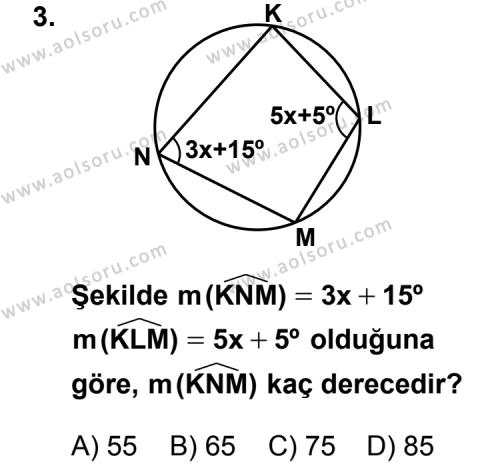Geometri 2 Dersi 2012 - 2013 Yılı 2. Dönem Sınav Soruları 3. Soru