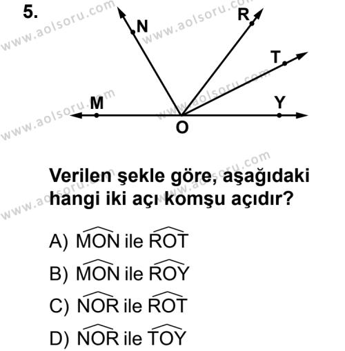 Geometri 3 Dersi 2013-2014 Yılı 1. Dönem Sınavı 5. Soru