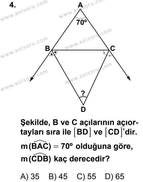 Geometri 4 Dersi 2012 - 2013 Yılı 3. Dönem Sınav Soruları 4. Soru