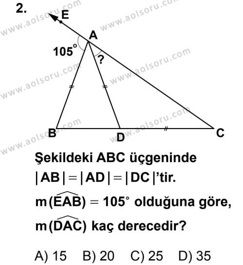 Geometri 4 Dersi 2013 - 2014 Yılı 1. Dönem Sınav Soruları 2. Soru