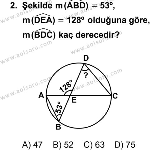 Geometri 6 Dersi 2011 - 2012 Yılı 1. Dönem Sınav Soruları 2. Soru