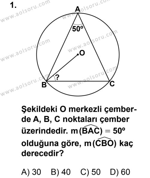 Geometri 6 Dersi 2012 - 2013 Yılı 3. Dönem Sınav Soruları 1. Soru