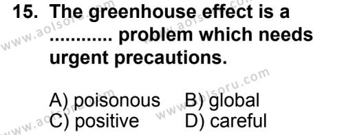 İngilizce 7 Dersi 2011-2012 Yılı 1. Dönem Sınavı 15. Soru