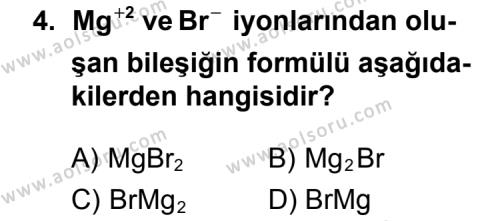 Kimya 2 Dersi 2012 - 2013 Yılı 1. Dönem Sınav Soruları 4. Soru