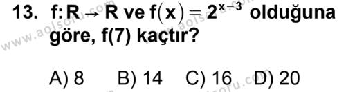 Matematik 1 Dersi 2011-2012 Yılı 3. Dönem Sınavı 13. Soru