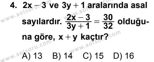 Matematik 2 Dersi 2012 - 2013 Yılı 1. Dönem Sınav Soruları 4. Soru