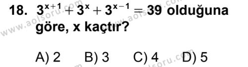 Matematik 2 Dersi 2012-2013 Yılı 2. Dönem Sınavı 18. Soru