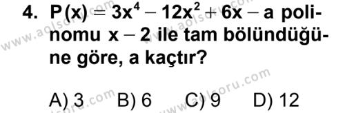 Matematik 3 Dersi 2011 - 2012 Yılı 2. Dönem Sınav Soruları 4. Soru