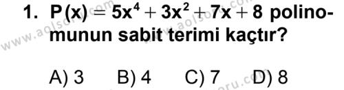 Matematik 3 Dersi 2013 - 2014 Yılı 3. Dönem Sınav Soruları 1. Soru