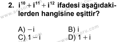 Matematik 4 Dersi 2015 - 2016 Yılı 1. Dönem Sınav Soruları 2. Soru