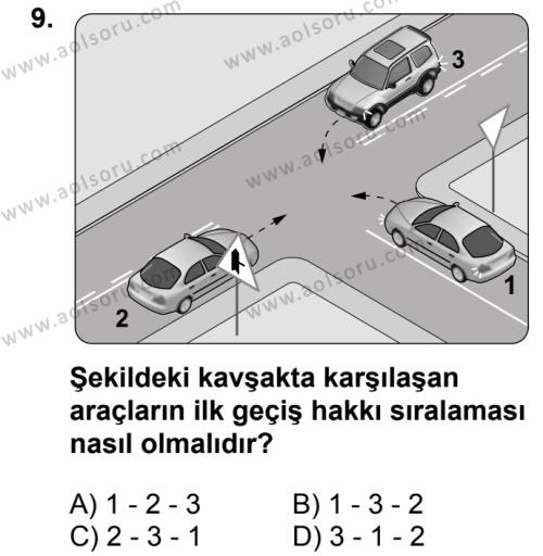 Sağlık Bilgisi ve Trafik Kültürü 2 Dersi 2018-2019 Yılı 3. Dönem Sınavı 9. Soru