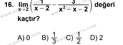 Seçmeli Matematik 3 Dersi 2012-2013 Yılı 1. Dönem Sınavı 16. Soru